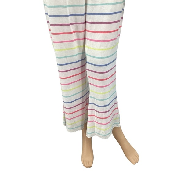 Chaser Rainbow Stripe Lounge Pants White Multicolor Size M - Picture 3 of 6